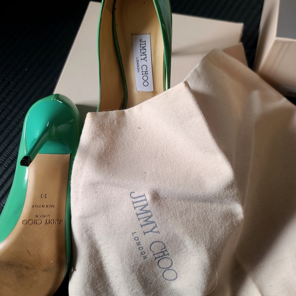 Jimmy Choo Peppermint GREEN Patent Leather Pumps - BRAND NEW IN BOX - Picture 3 of 9